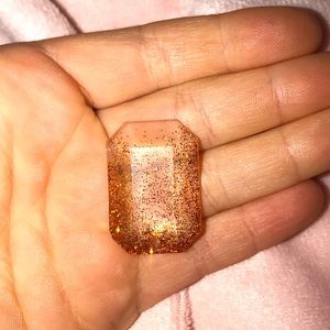 Handmade orange resin charm